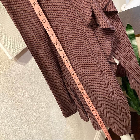 Knox Rose Mauve Waffle Weave Longline Cardigan Size XS - Picture 7 of 8